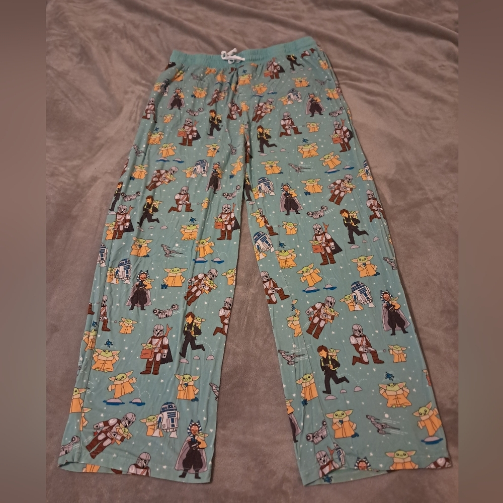 Little Sleepies Star Wars Grogu & Friends Mens Pjs Pants Lunaluxe Bamboo XXL.